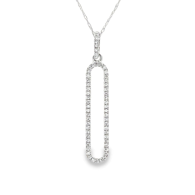 Natural .50ct Diamond Fashion Pendants 14KT White Gold