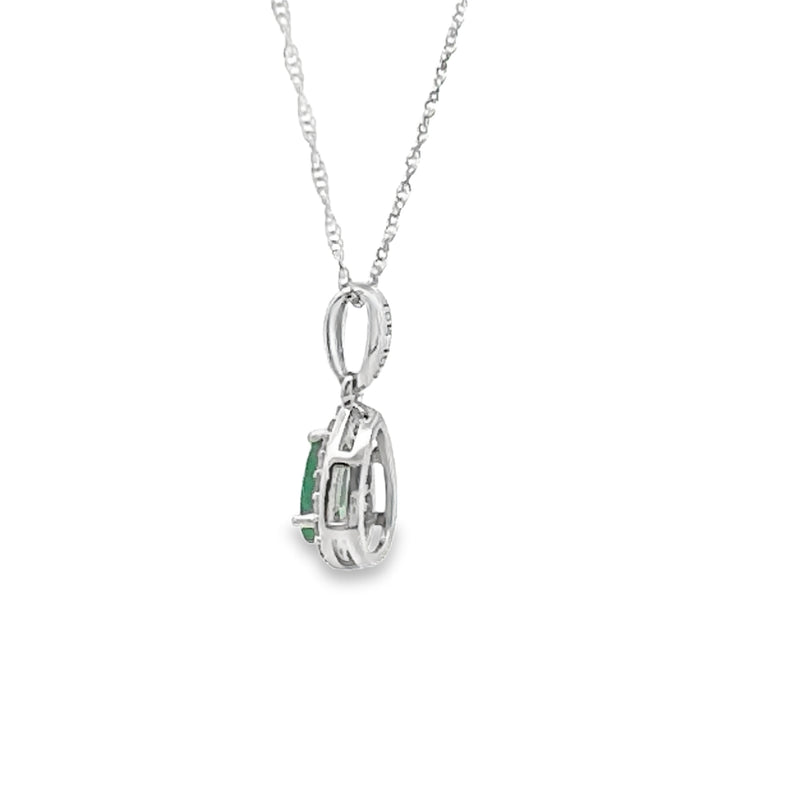 .24ct Emerald Diamond Fashion Pendants 10KT White Gold