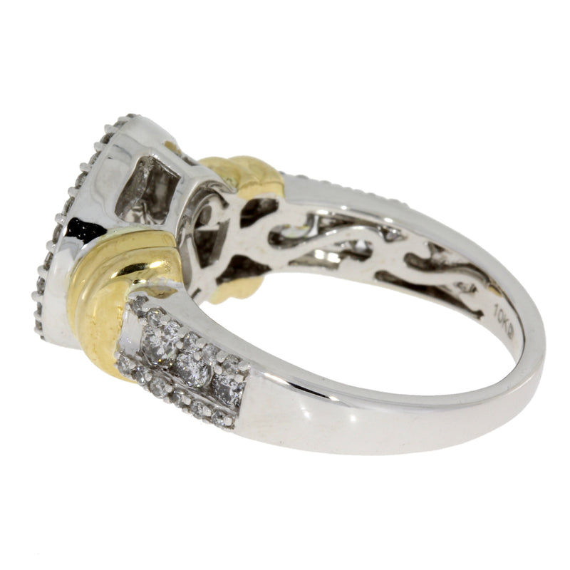 Genuine 1.00ct Diamond Ring 10KT 2 Tone Gold