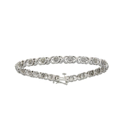 Natural .25ct Diamond Tennis Bracelet Sterling Silver