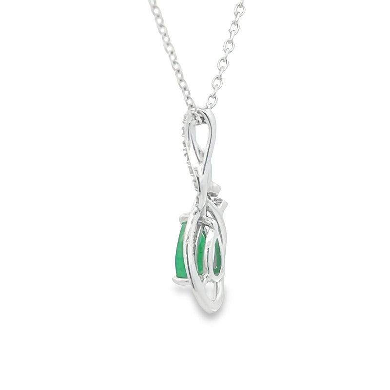 1.75ct Emerald Diamond Fashion Pendants 10KT White Gold