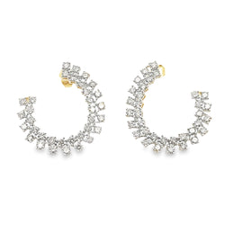 Natural 2.04ct Diamond Earrings 10KT Yellow Gold