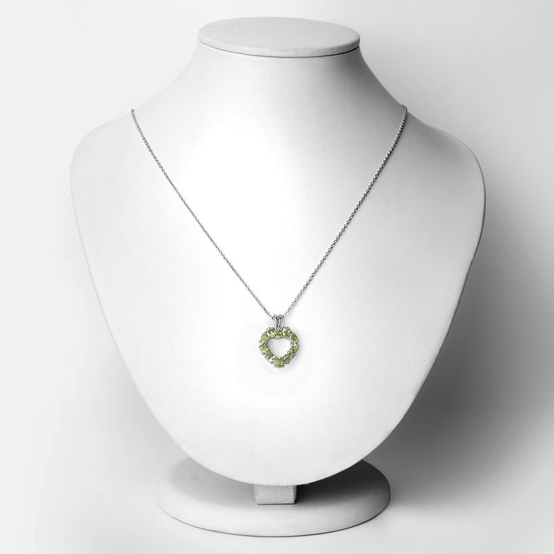 1.70 Carat Genuine Peridot .925 Sterling Silver Pendant