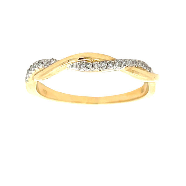 .11ct Diamond Fashion band rings 14KT Yellow Gold
