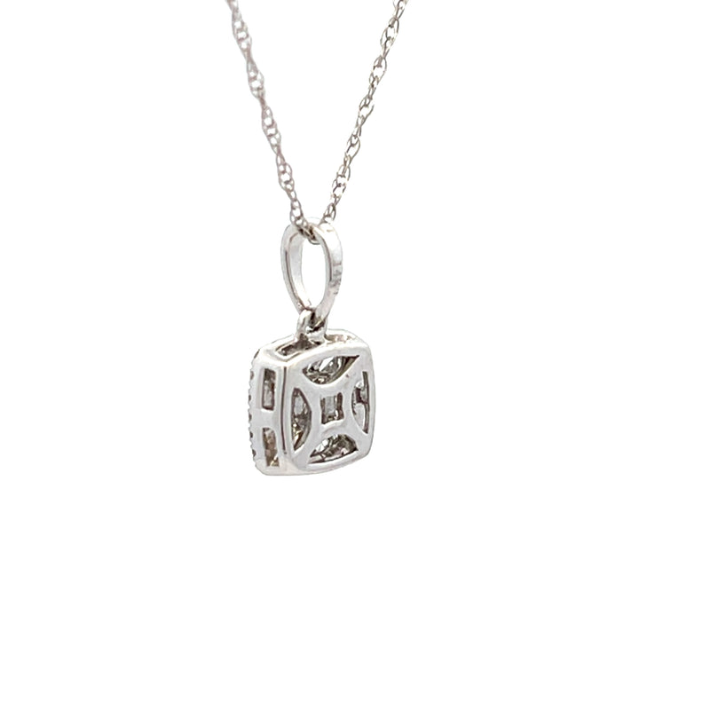 Genuine .18ct Diamond Fashion Pendants 14KT White Gold