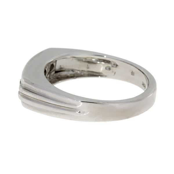 .59ct Diamond Mens Ring Wedding Band 14KT White Gold