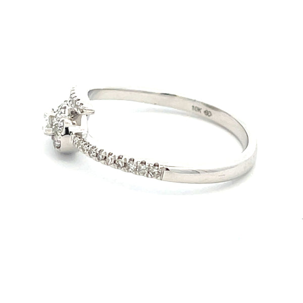 Natural .33ct Diamond Ring 10KT White Gold