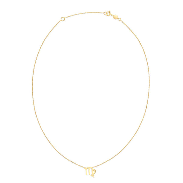 14K Yellow Gold Virgo Necklace