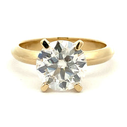 Genuine 2.26ct Moissanite  10KT Yellow Gold