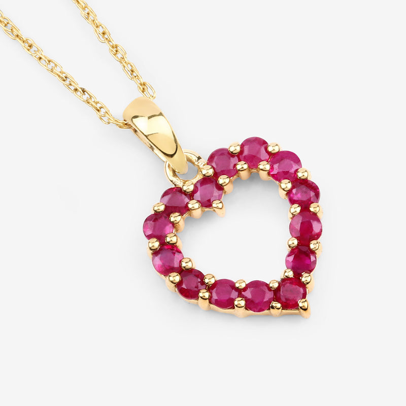 0.43 Carat Genuine Ruby 10K Yellow Gold  Pendant