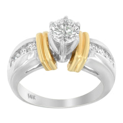 14K Two-Toned Gold 1ct  TDW Round Cut Diamond Ring (H-ISI1-SI2)