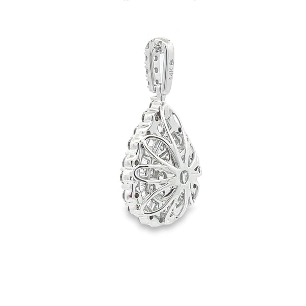 Genuine 1.00ct Diamond Fashion Pendants 14KT White Gold