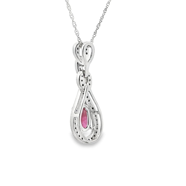 .73ct Ruby Diamond Fashion Pendants 10KT White Gold