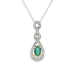 .53ct Emerald Diamond Fashion Pendants 10KT Yellow Gold