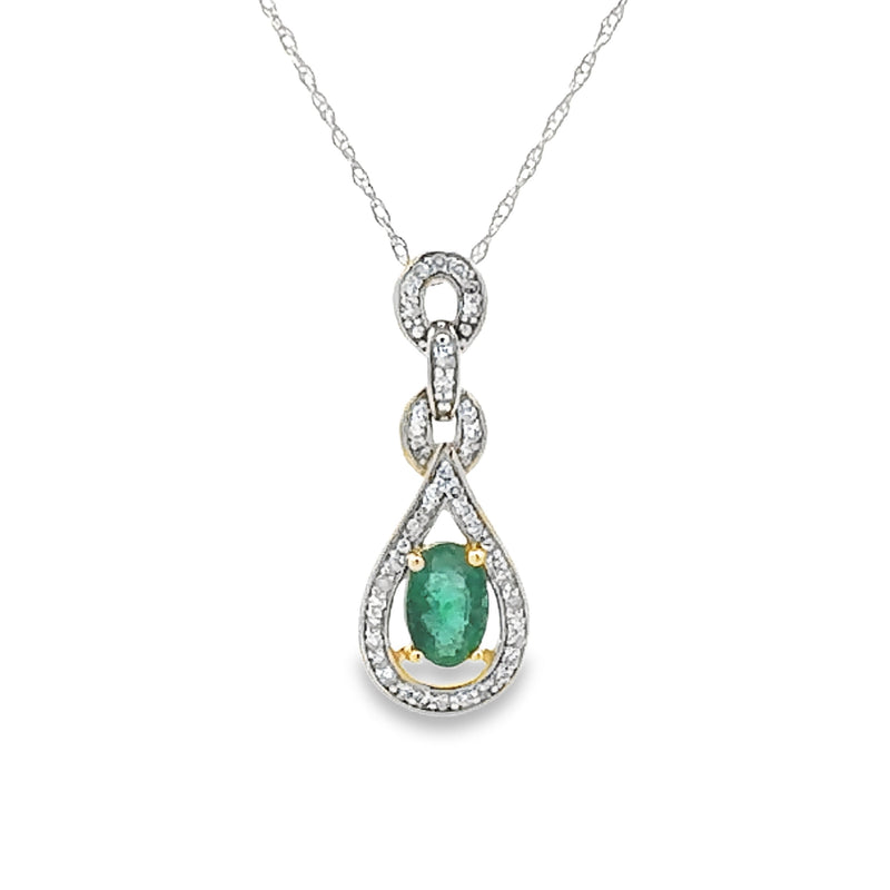 .53ct Emerald Diamond Fashion Pendants 10KT Yellow Gold