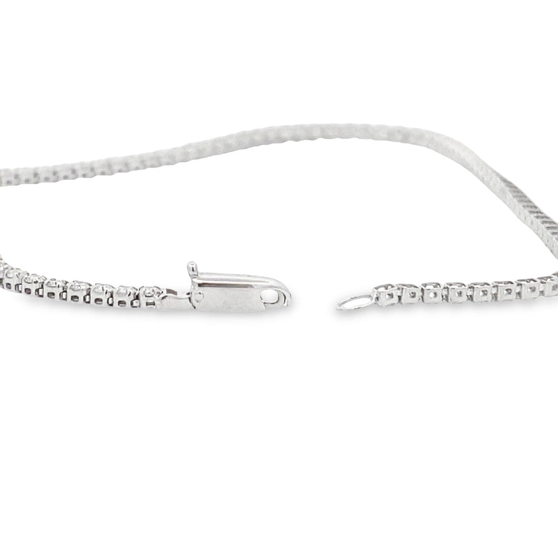 Natural 1.00ct Diamond Tennis Bracelet 14KT White Gold