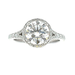 Genuine Moissanite Eng Only Sterling Silver