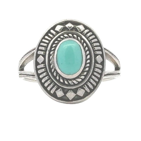 Natural Turquoise Ring Sterling Silver