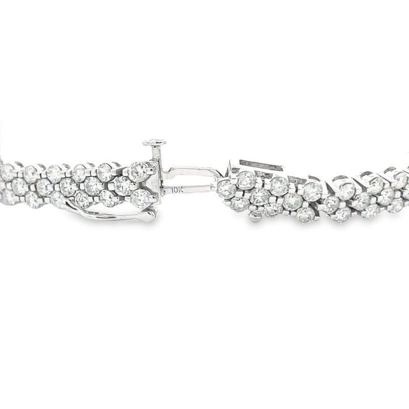 Genuine 5.00ct Diamond Tennis Bracelet 10KT White Gold