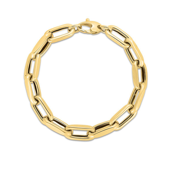 14k Yellow Gold French Cable Link Bracelet  (9.00 mm)