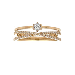 Genuine .19ct Diamond Ring 14KT Yellow Gold