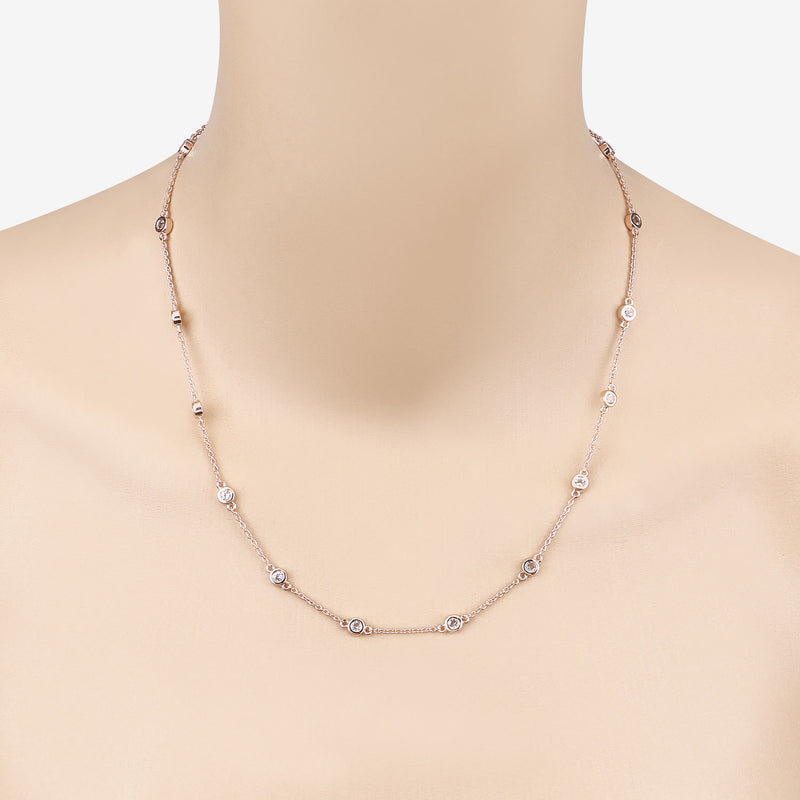 1.62 Carat Genuine Morganite .925 Sterling Silver Necklace