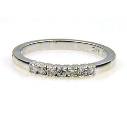 Natural .23ct Diamond Wedding Band Ring 14KT White Gold