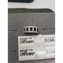 Natural 2.27ct Sapphire Diamond Ring 14KT White Gold