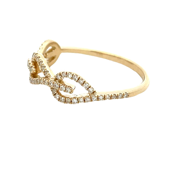 Genuine .22ct Diamond Ring 14KT Yellow Gold