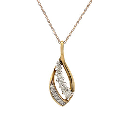 Natural .25ct Diamond Fashion Pendants 10KT Yellow Gold