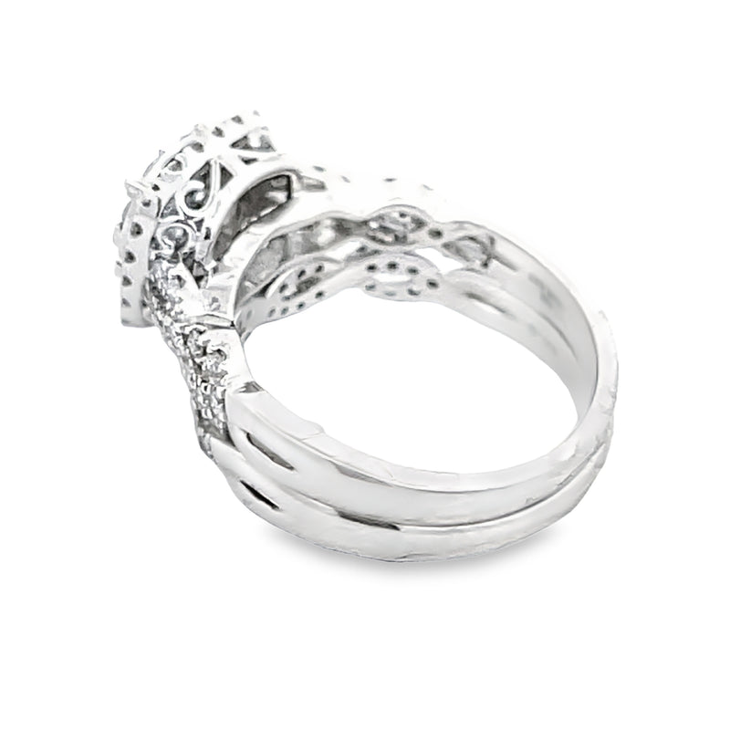 1.00ct Diamond Engagement Ring Set 10KT White Gold