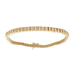 Natural 1.00ct Diamond Tennis Bracelet 10KT Yellow Gold