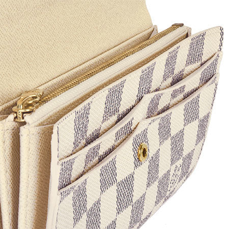 Louis Vuitton LOUIS VUITTON Purse with coins Portofeuil Sara Damier Azur N61735
