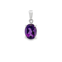 1.70ct Amethyst Fashion Pendants Sterling Silver