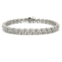 Genuine 3.00ct Diamond Tennis Bracelet 14KT White Gold