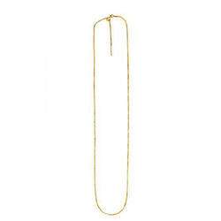 Endless Adjustable Box Chain in 14k Yellow Gold (0.95 mm)