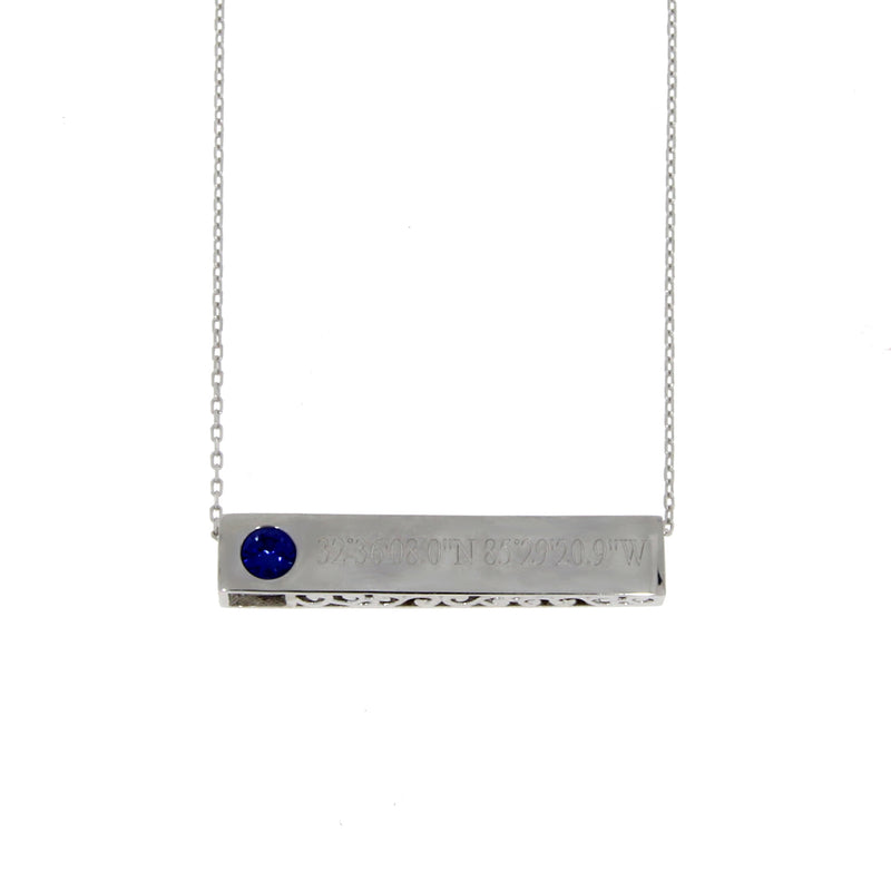 .34ct Created Sapphire Fashion Pendants Sterling Silver