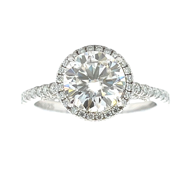 Natural Moissanite Eng Only Sterling Silver