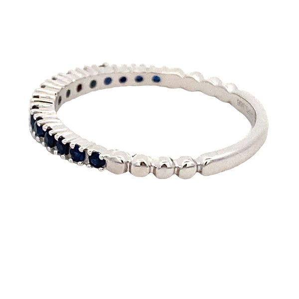 .37ct Sapphire stackable band set 14KT White Gold