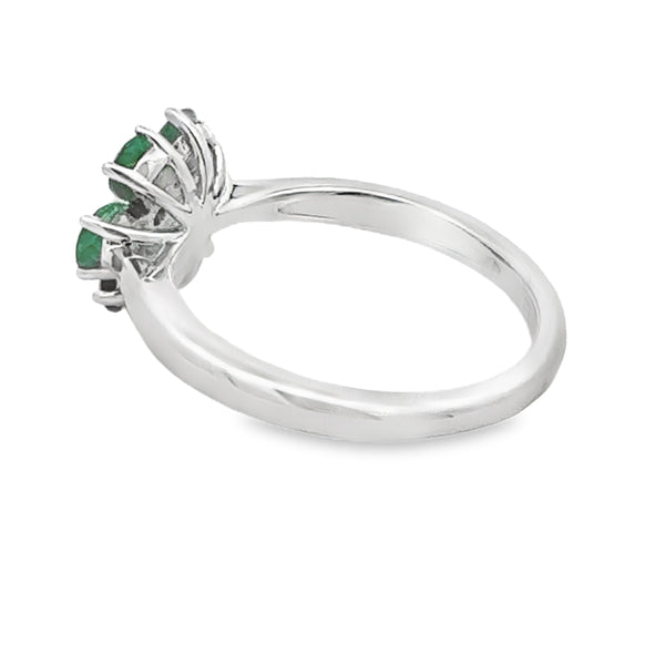 Genuine 1.14ct Emerald Zircon Ring Sterling Silver