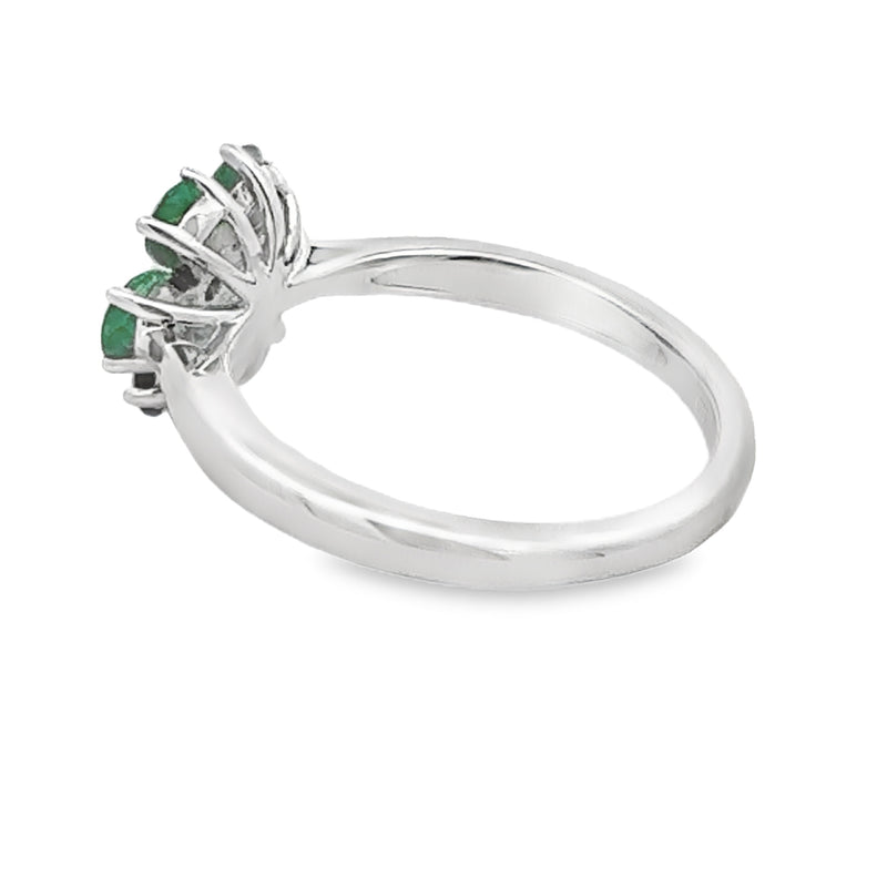 Natural 1.14ct Emerald Zircon Ring Sterling Silver