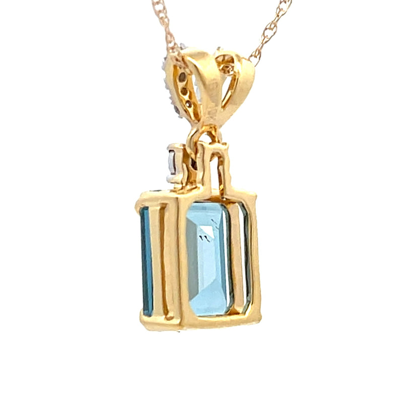 London Blue Topaz Fashion Pendants 10KT Yellow Gold