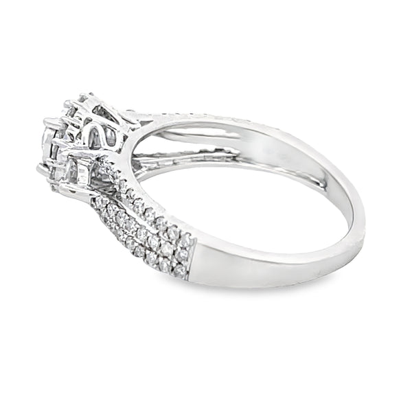 Natural 1.00ct Diamond Diamond Eng Only 14KT White Gold