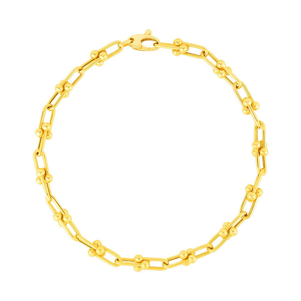 14k Yellow Gold 7 1/2 inch Jax Chain Bracelet