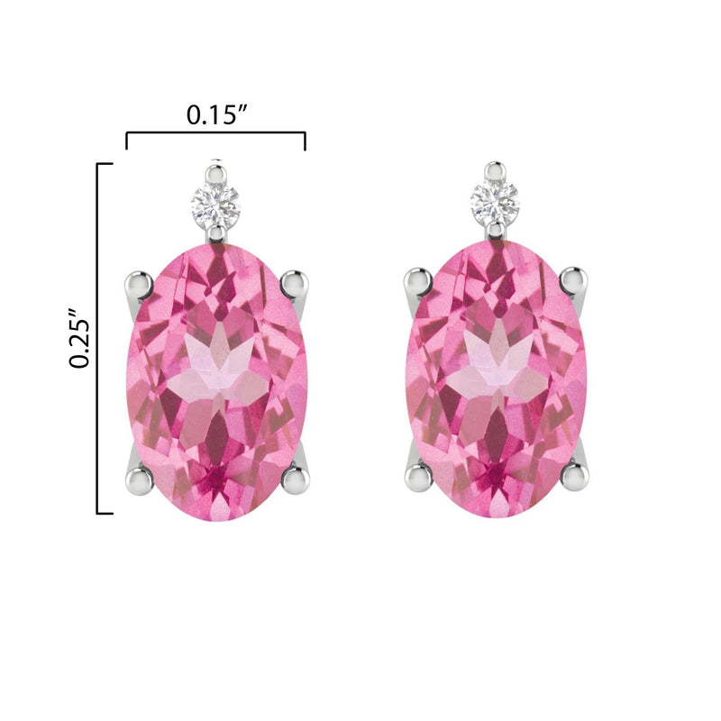 V3 Jewelry Mystic and Pink Topaz Sterling Silver Stud Earrings Set