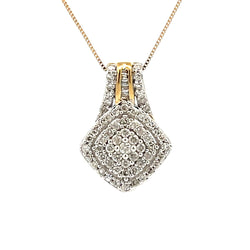 Natural .50ct Diamond Fashion Pendants 10KT Yellow Gold