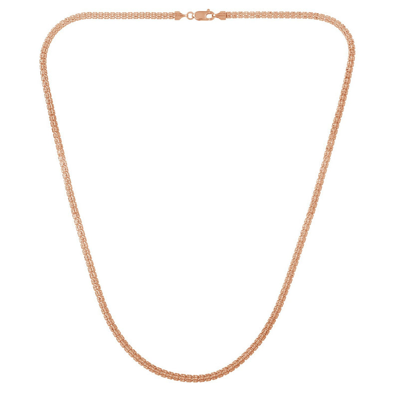 Ice Barrel Chain in 14k Rose Gold (3.10 mm)