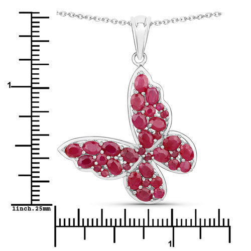 4.72 Carat Genuine Ruby .925 Sterling Silver Pendant