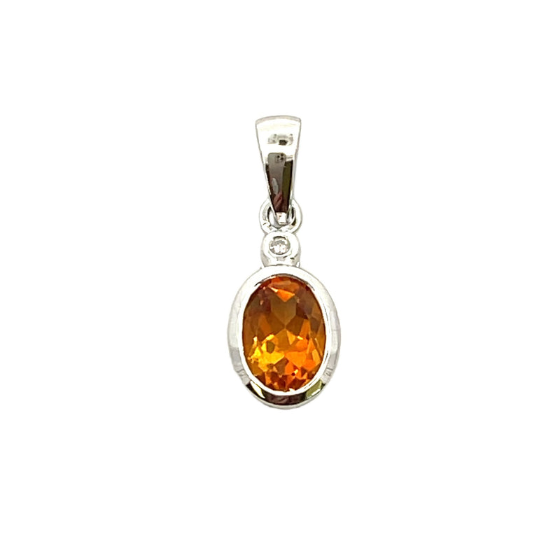 .69ct Citrine Diamond Fashion Pendants 10KT White Gold