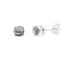 1.50ct Black Diamond Stud Earrings Sterling Silver